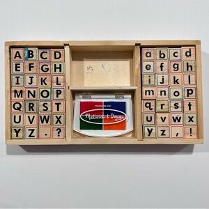 Melissa & Doug Wooden Alphabet Stamp Set
